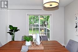 Escape to the backyard deck from your dining room - 