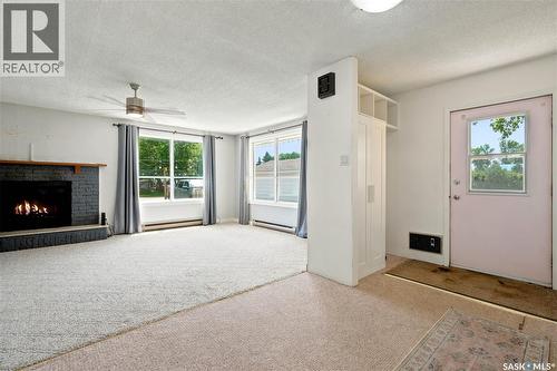 54 Hill Street, Eyebrow, SK - Indoor With Fireplace