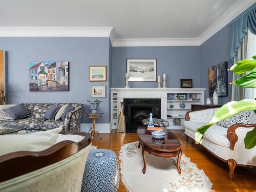 159 Almont Avenue, New Glasgow, NS - Indoor Photo Showing Living Room With Fireplace