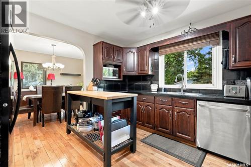 123 Trent Crescent, Saskatoon, SK - Indoor Photo Showing Kitchen With Double Sink