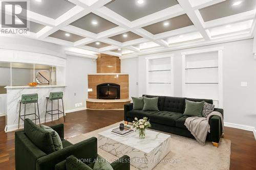 1755 Birchwood Drive, Mississauga, ON - Indoor Photo Showing Living Room With Fireplace