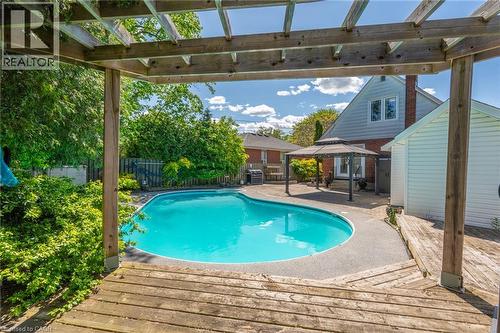 27 Delevan Crescent, Hamilton, ON - Outdoor With In Ground Pool With Deck Patio Veranda
