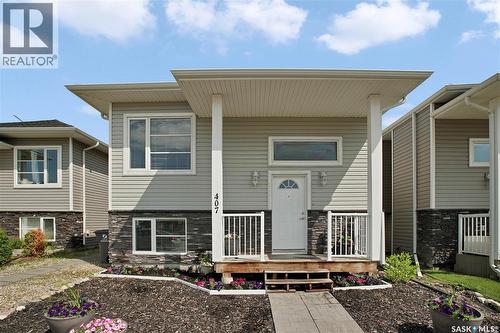 407 Boykowich Street, Saskatoon, SK - Outdoor With Deck Patio Veranda With Facade