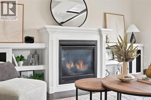 3325 Green Brook Road, Regina, SK - Indoor Photo Showing Living Room With Fireplace