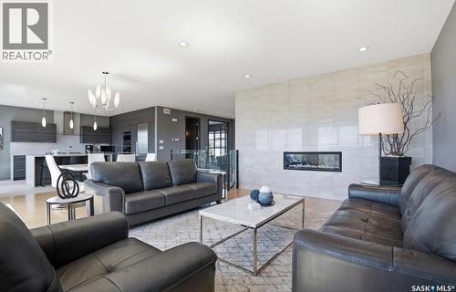 254 Whalley Crescent, Saskatoon, SK - Indoor Photo Showing Living Room With Fireplace