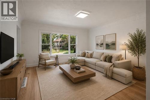 VIRTUALLY STAGED - 22 David Avenue, Hamilton, ON - Indoor Photo Showing Living Room