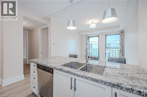 112 King Street E Unit# 806, Hamilton, ON - Indoor Photo Showing Kitchen With Double Sink With Upgraded Kitchen