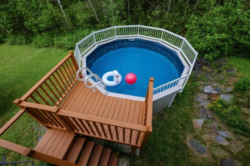 Piscine - 3071 Ch. Du Lac-Hélène, Rouyn-Noranda, QC - Outdoor With Above Ground Pool
