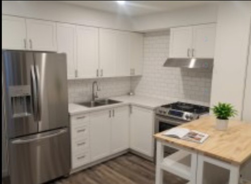 Kitchen - 1A-7433 Rue Cartier, Montréal (Villeray/Saint-Michel/Parc-Extension), QC - Indoor Photo Showing Kitchen With Double Sink With Upgraded Kitchen