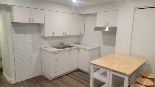 Kitchen - 1A-7433 Rue Cartier, Montréal (Villeray/Saint-Michel/Parc-Extension), QC - Indoor Photo Showing Kitchen With Double Sink