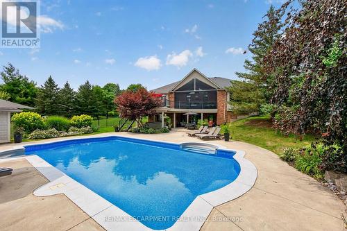 2050 15 Side Road Side Road, Milton, ON - Outdoor With In Ground Pool With Backyard