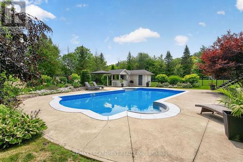 2050 15 Side Road Side Road, Milton, ON - Outdoor With In Ground Pool With Backyard