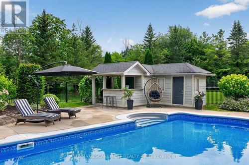 2050 15 Side Road Side Road, Milton, ON - Outdoor With In Ground Pool With Backyard