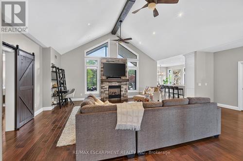 2050 15 Side Road Side Road, Milton, ON - Indoor Photo Showing Living Room With Fireplace