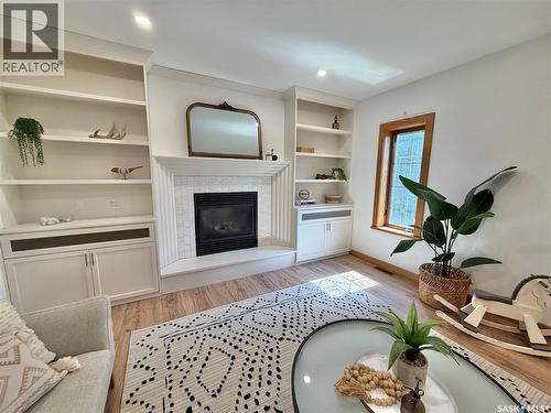 116 Morrison Drive, Yorkton, SK - Indoor Photo Showing Living Room With Fireplace