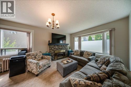 1109 Nelson Avenue, Trail, BC - Indoor Photo Showing Living Room With Fireplace