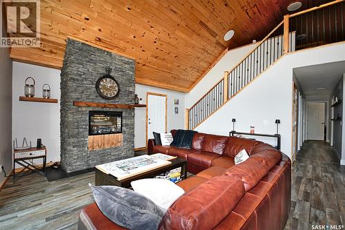 17 Tranquility Drive, Cowan Lake, SK - Indoor Photo Showing Living Room With Fireplace