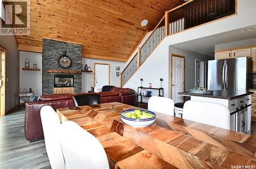 17 Tranquility Drive, Cowan Lake, SK - Indoor With Fireplace
