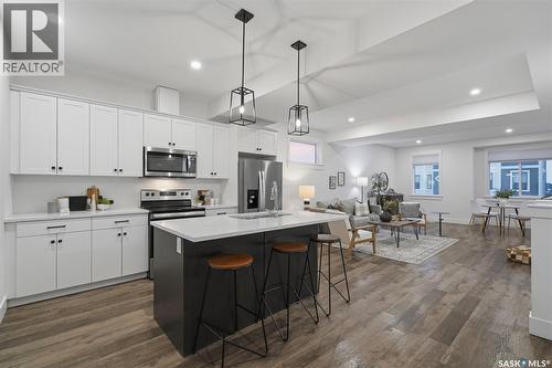 39 900 St Andrews Lane, Warman, SK - Indoor Photo Showing Kitchen With Stainless Steel Kitchen With Upgraded Kitchen