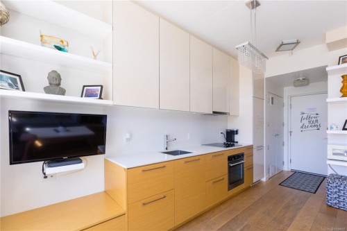 #M11-456 Pandora Ave, Victoria, BC - Indoor Photo Showing Kitchen