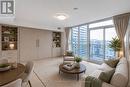 Virtually staged with Murphy bed concept - 2908 - 85 Queens Wharf Road, Toronto, ON  - Indoor Photo Showing Living Room 