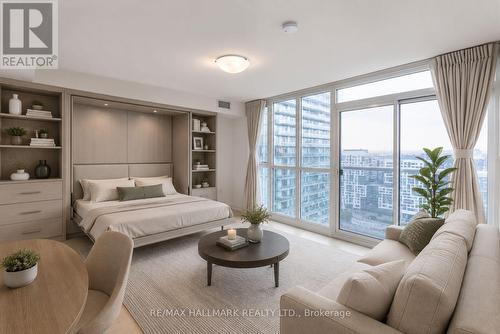 Virtually staged with Murphy bed concept - 2908 - 85 Queens Wharf Road, Toronto, ON - Indoor Photo Showing Bedroom