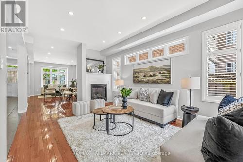 120 Albert Lewis Street, Markham, ON - Indoor Photo Showing Living Room With Fireplace