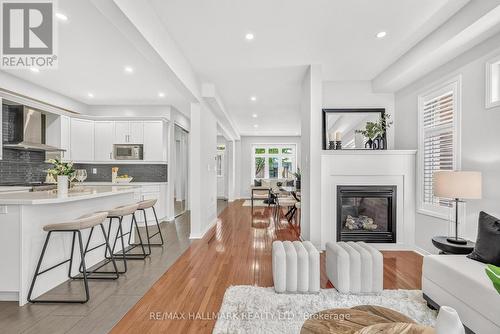 120 Albert Lewis Street, Markham, ON - Indoor Photo Showing Living Room With Fireplace
