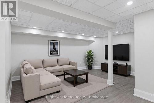 AI Generated Photo - Basement Recreation Room - 197 Parkwood Crescent, Hamilton (Thorner), ON - Indoor