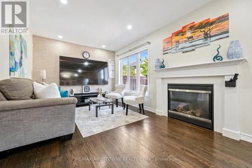 36 Van Fleet Terrace, Milton, ON - Indoor Photo Showing Living Room With Fireplace