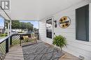 Lovely covered porch. - 1 Kavanagh Drive, Rideau Lakes, ON  - Outdoor With Deck Patio Veranda With Exterior 