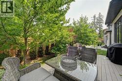 Expansive wood-finish decking providing ample outdoor living space - 