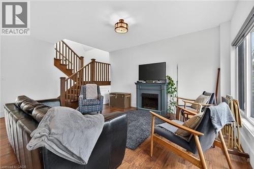 1300 River Road, Cayuga, ON - Indoor Photo Showing Living Room With Fireplace