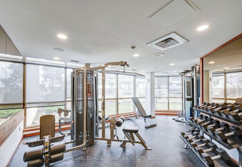 2209-330 Rathburn Road W, Mississauga, ON - Indoor Photo Showing Gym Room