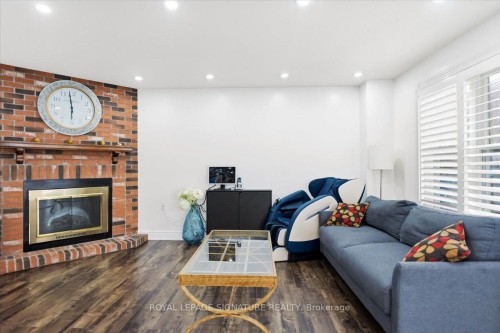 1778 Silverthorn Square, Pickering, ON - Indoor Photo Showing Living Room With Fireplace