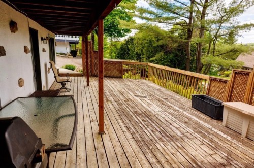 Terrasse - 44A Rue Robert, Saint-Sauveur, QC - Outdoor With Deck Patio Veranda With Exterior