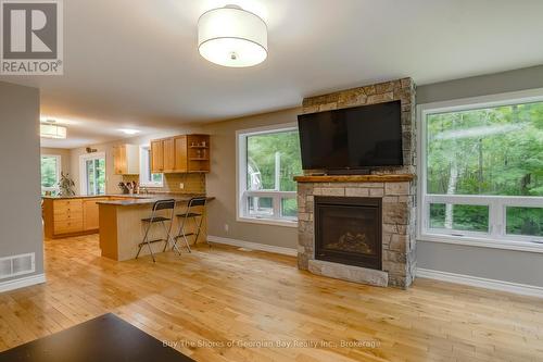 2367 Macdonald Road, Springwater, ON - Indoor Photo Showing Living Room With Fireplace