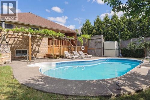 1544 Imperial Crescent, Windsor, ON - Outdoor With In Ground Pool With Deck Patio Veranda