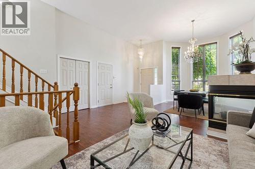 1544 Imperial Crescent, Windsor, ON - Indoor Photo Showing Living Room With Fireplace