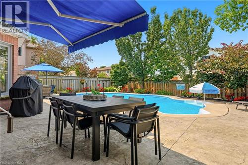 35 Culotta Drive, Waterdown, ON - Outdoor With In Ground Pool With Deck Patio Veranda