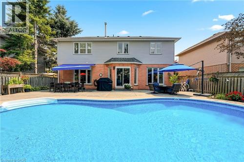 35 Culotta Drive, Waterdown, ON - Outdoor With In Ground Pool With Deck Patio Veranda
