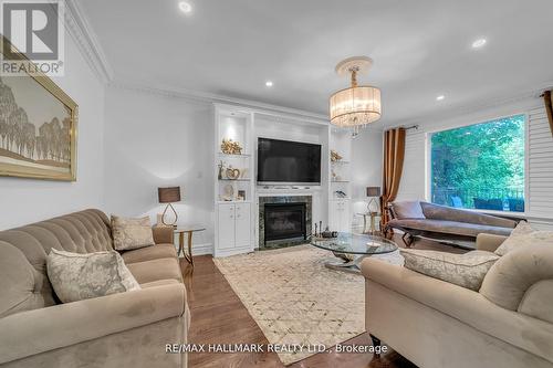 384 Kennedy Street W, Aurora, ON - Indoor Photo Showing Living Room With Fireplace