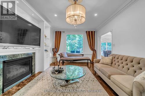 384 Kennedy Street W, Aurora, ON - Indoor Photo Showing Living Room With Fireplace
