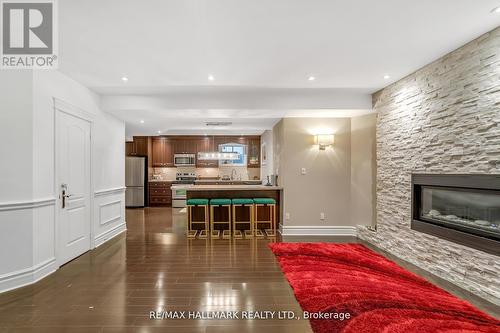 384 Kennedy Street W, Aurora, ON - Indoor Photo Showing Living Room With Fireplace