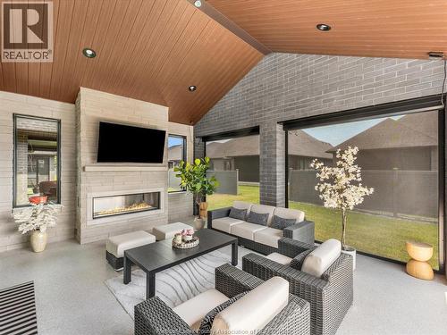 293 Xavier Circle, Lakeshore, ON - Outdoor With Fireplace With Deck Patio Veranda With Exterior