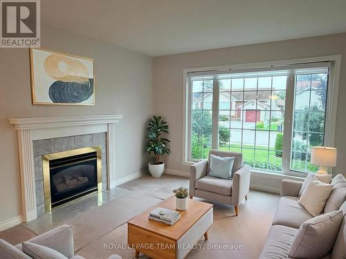 Virtually Staged - 16 Fairview Crescent, Arnprior, ON - Indoor Photo Showing Living Room With Fireplace
