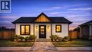 Visual Rendering - Modern single-story residence with white horizontal siding and a dark shingled roof - 7 James Street, Simcoe, ON 