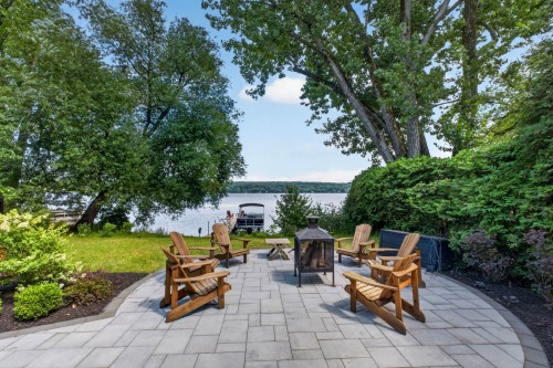 Patio - 124 Rue Monseigneur-Vel, Magog, QC - Outdoor With Body Of Water