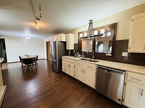 239 Memorial Avenue, Dryden, ON - Indoor Photo Showing Kitchen With Double Sink