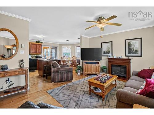 80 Abercrombie Loop, Abercrombie, NS - Indoor Photo Showing Living Room With Fireplace